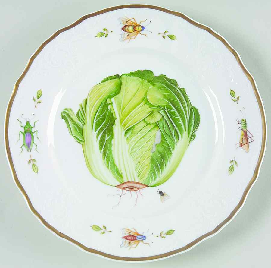 Antique Vegetables Salad Plate by Anna Weatherley-1