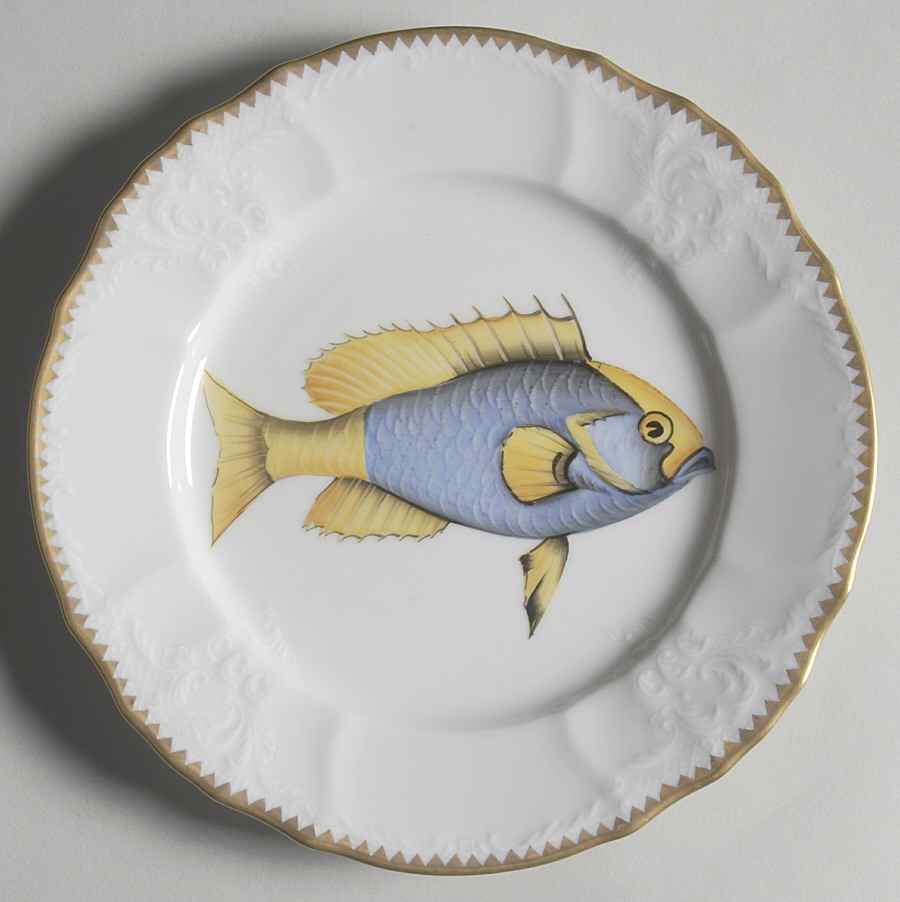 Antique Fish Salad Plate by Anna Weatherley-1