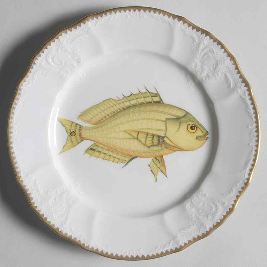 Antique Fish Salad Plate by Anna Weatherley-1