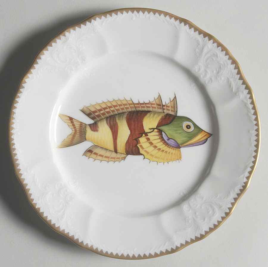 Antique Fish Salad Plate by Anna Weatherley-1