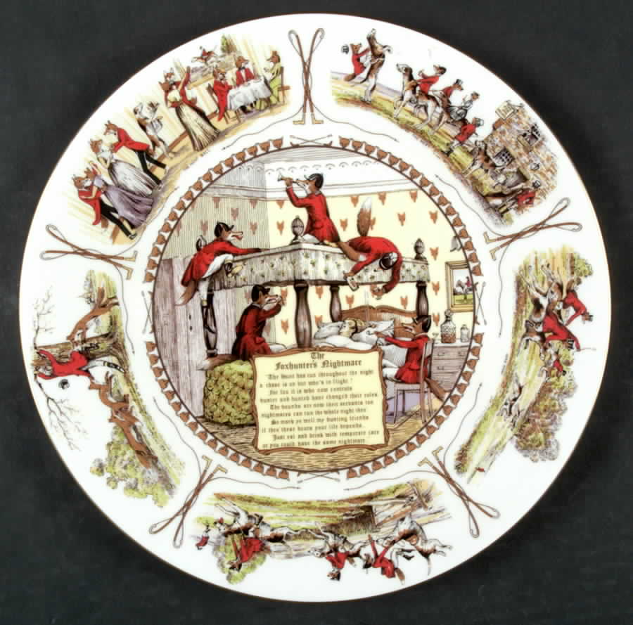 Foxhunters Nightmare Dinner Plate by John  Aynsley & Sons-1