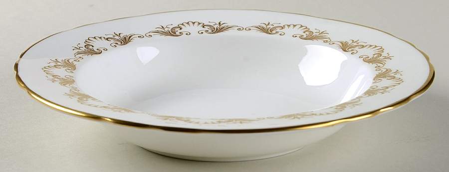 Louis XV (Scalloped) Rim Soup Bowl by John  Aynsley & Sons-1