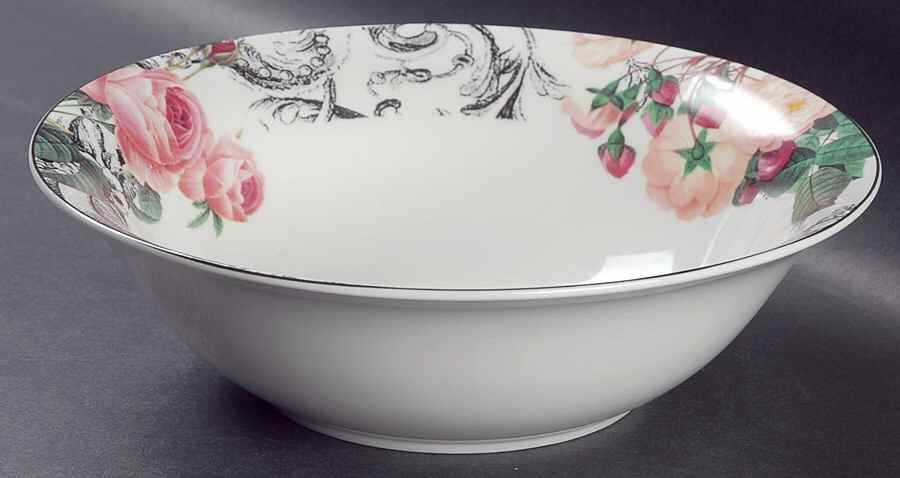 Rose Toile 9" Round Vegetable Bowl by American Atelier-1