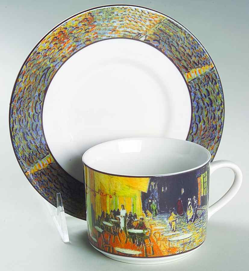 Van Gogh Flat Cup & Saucer Set by American Atelier-1