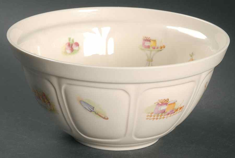 Edwardian Kitchen Garden 6" Pudding Bowl by John  Aynsley & Sons-1
