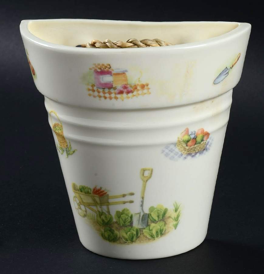 Edwardian Kitchen Garden Wall Pocket Vase by John  Aynsley & Sons-1