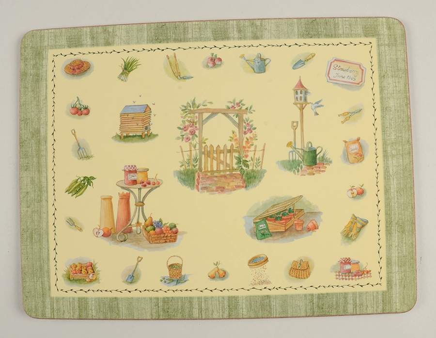 Edwardian Kitchen Garden Corkboard Placemat by John  Aynsley & Sons-1
