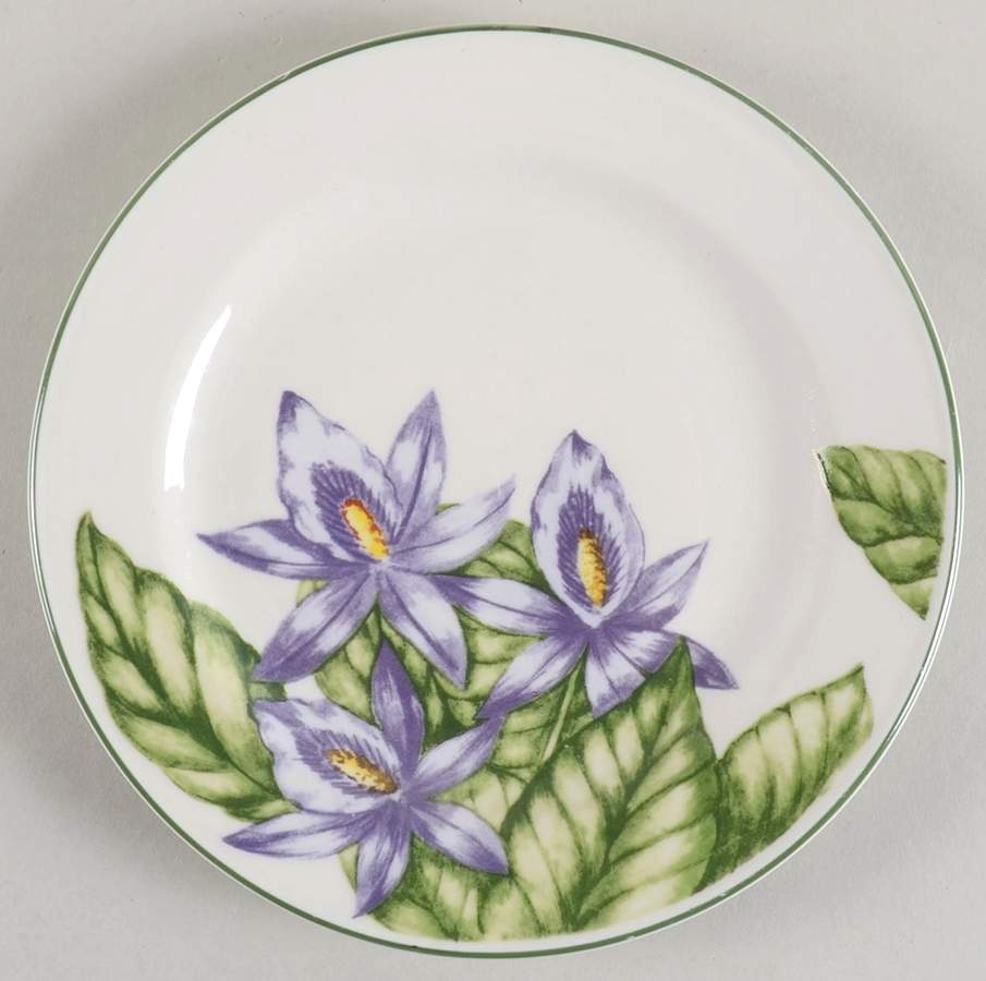 Tropical Flower Salad Plate by American Atelier-1