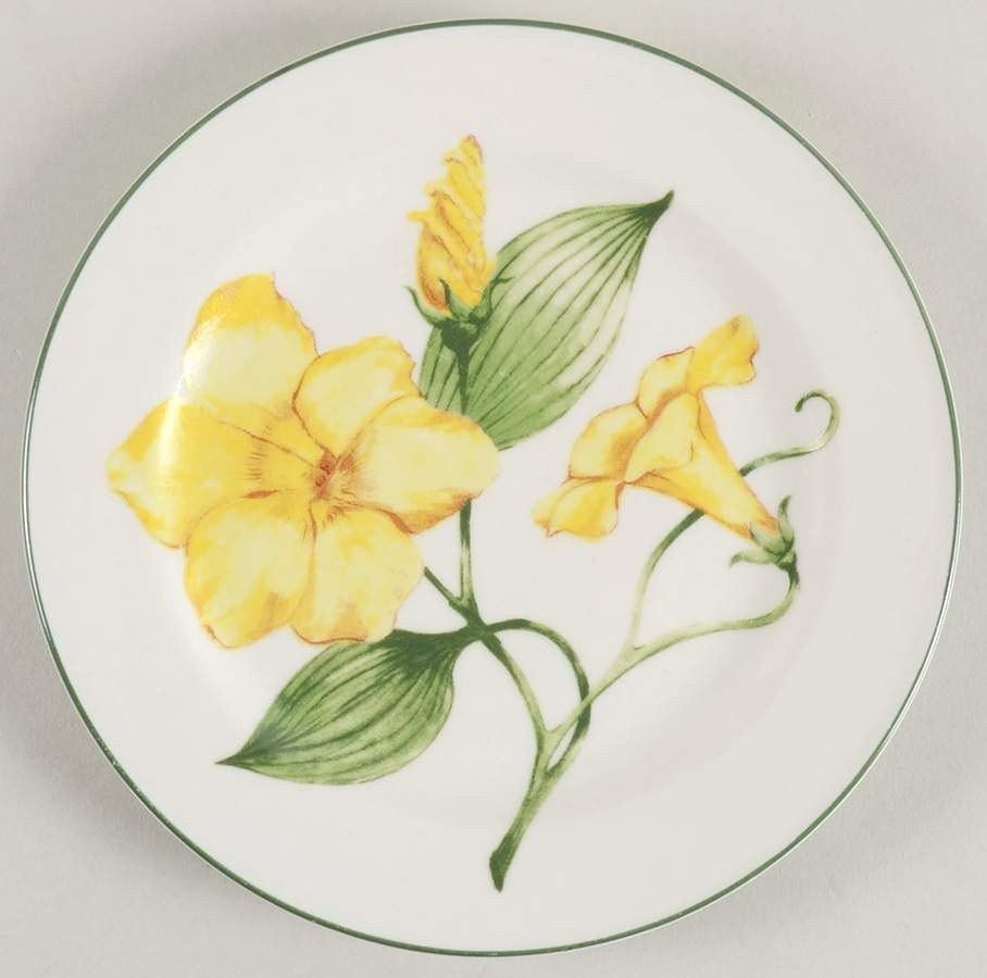 Tropical Flower Salad Plate by American Atelier-1