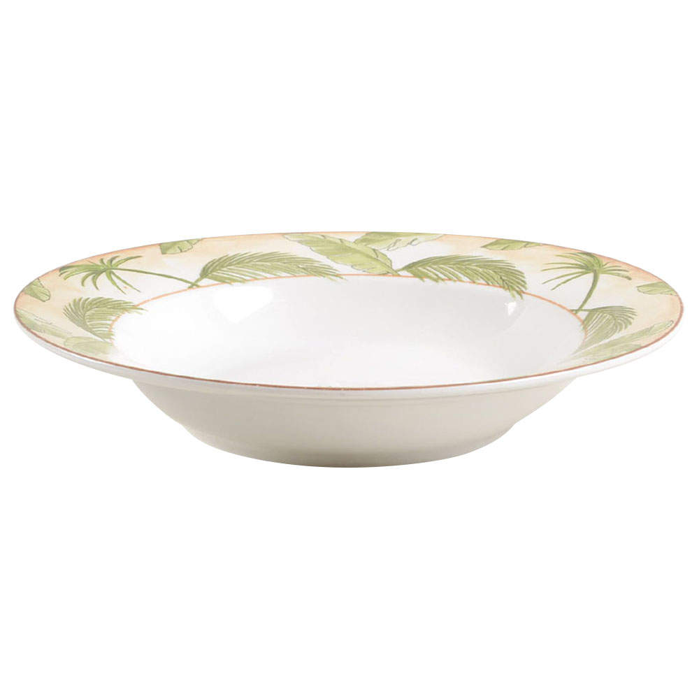 Tropical Palm Rim Soup Bowl by American Atelier-1