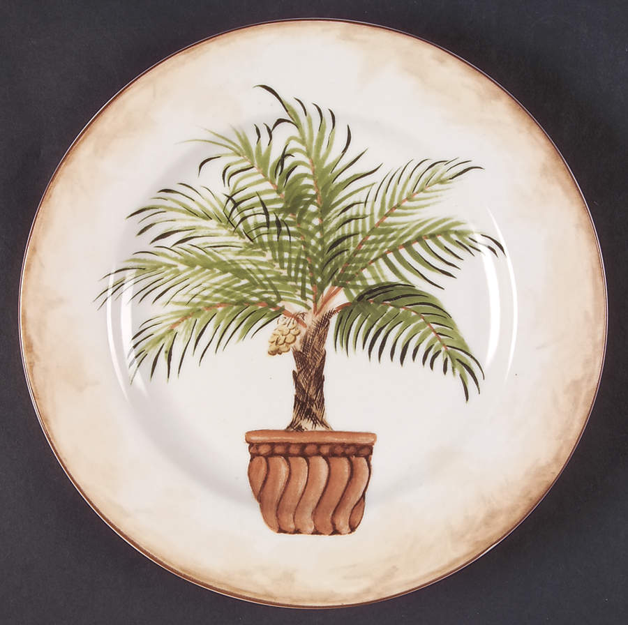 Tropical Palm Salad Plate by American Atelier-1