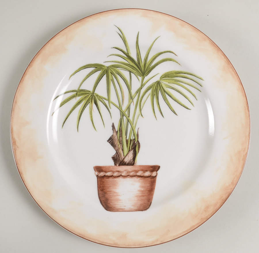 Tropical Palm Salad Plate by American Atelier-1