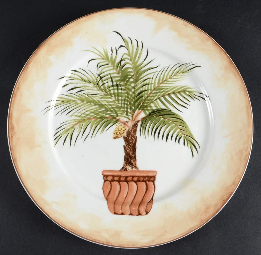 Tropical Palm Dinner Plate by American Atelier-1