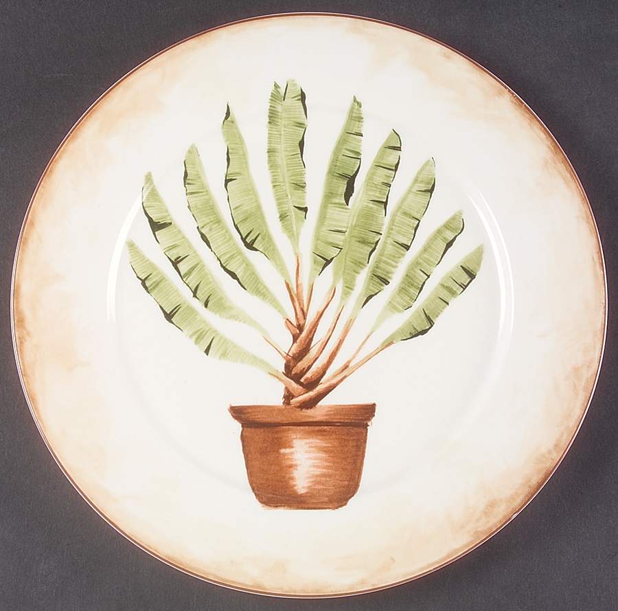 Tropical Palm Dinner Plate by American Atelier-1