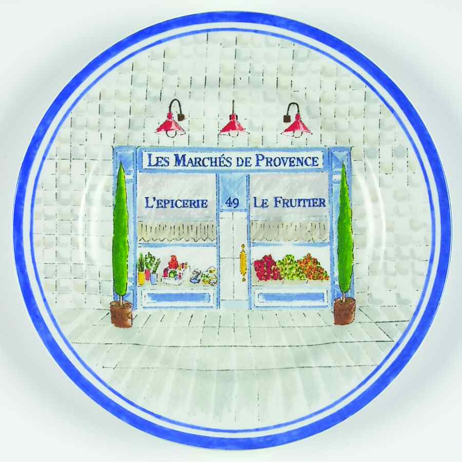 French Bistro Salad/Dessert Plate by American Atelier-1