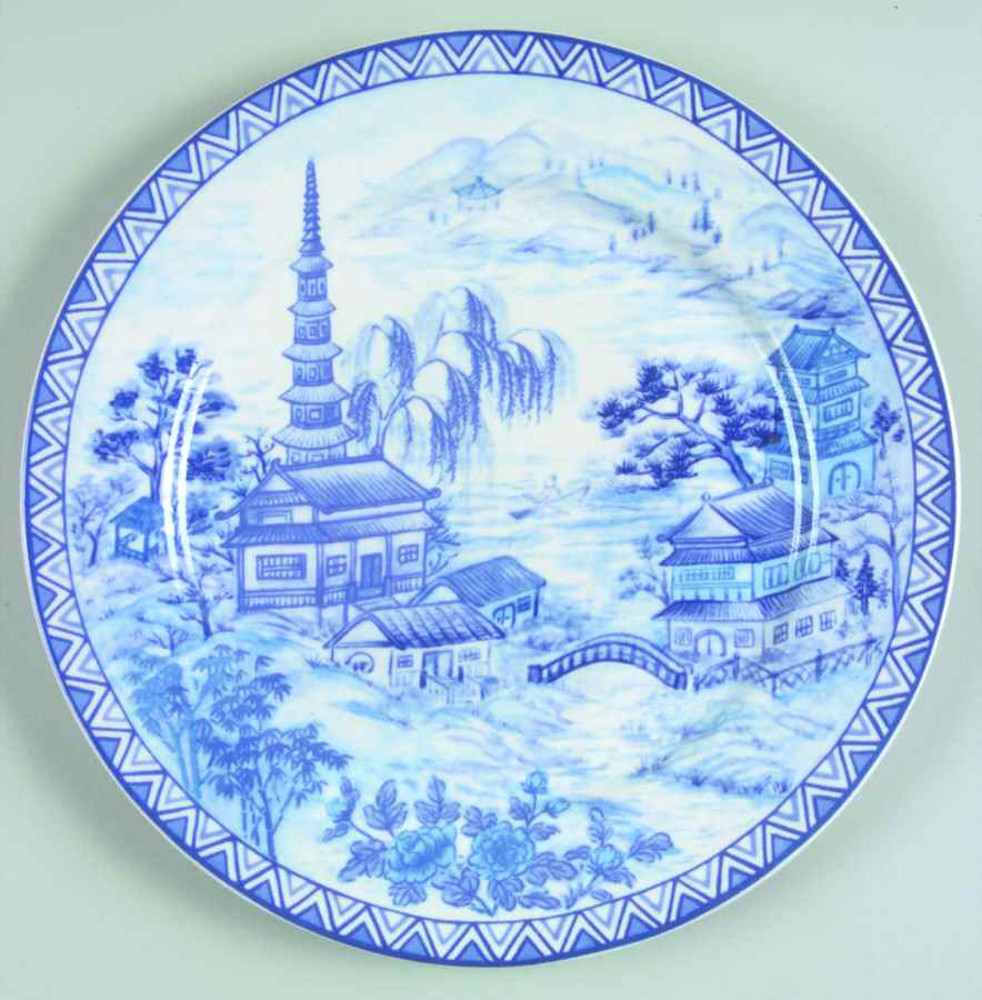 Asian Blue Salad Plate by American Atelier-1