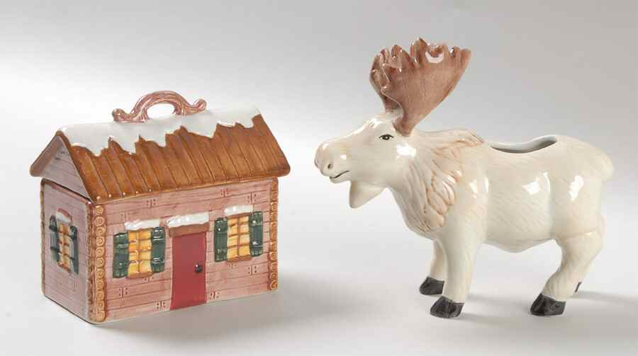 Northern Nights (Decal) Figural Creamer & Sugar Set by American Atelier-1