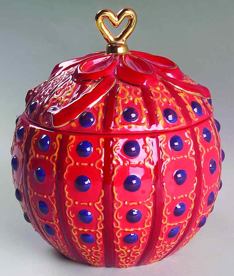 Christmas Ornaments Covered Soup Bowl by American Atelier-1
