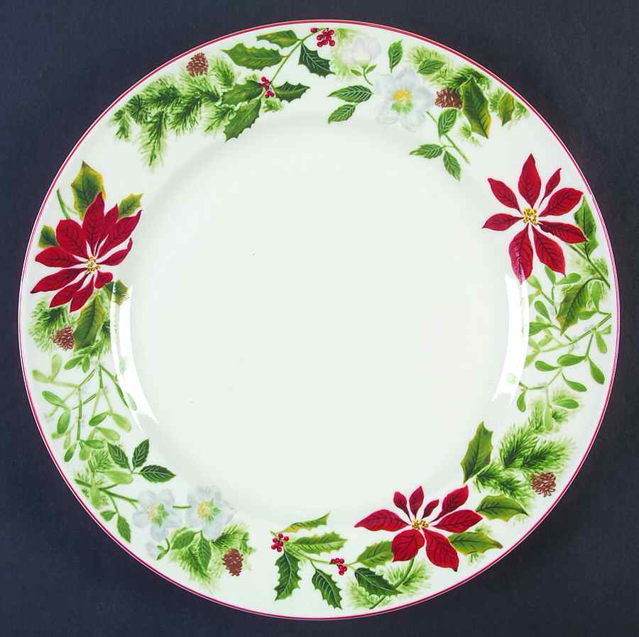 Holiday Floral Dinner Plate by American Atelier-1