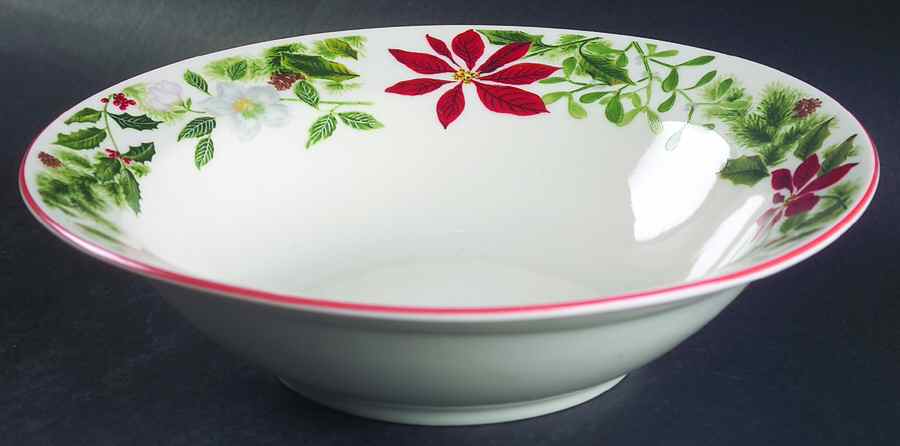 Holiday Floral 9" Round Vegetable Bowl by American Atelier-1
