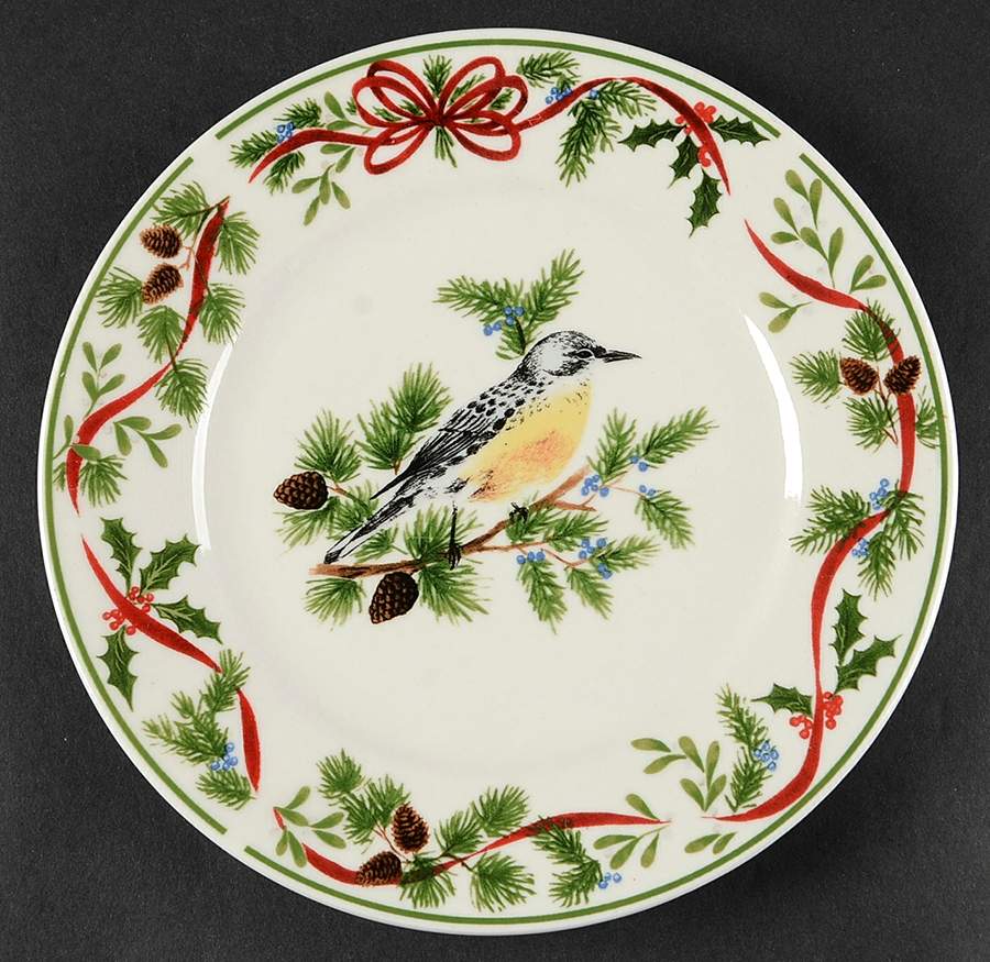 Christmas Woodland Salad/Dessert Plate by American Atelier-1