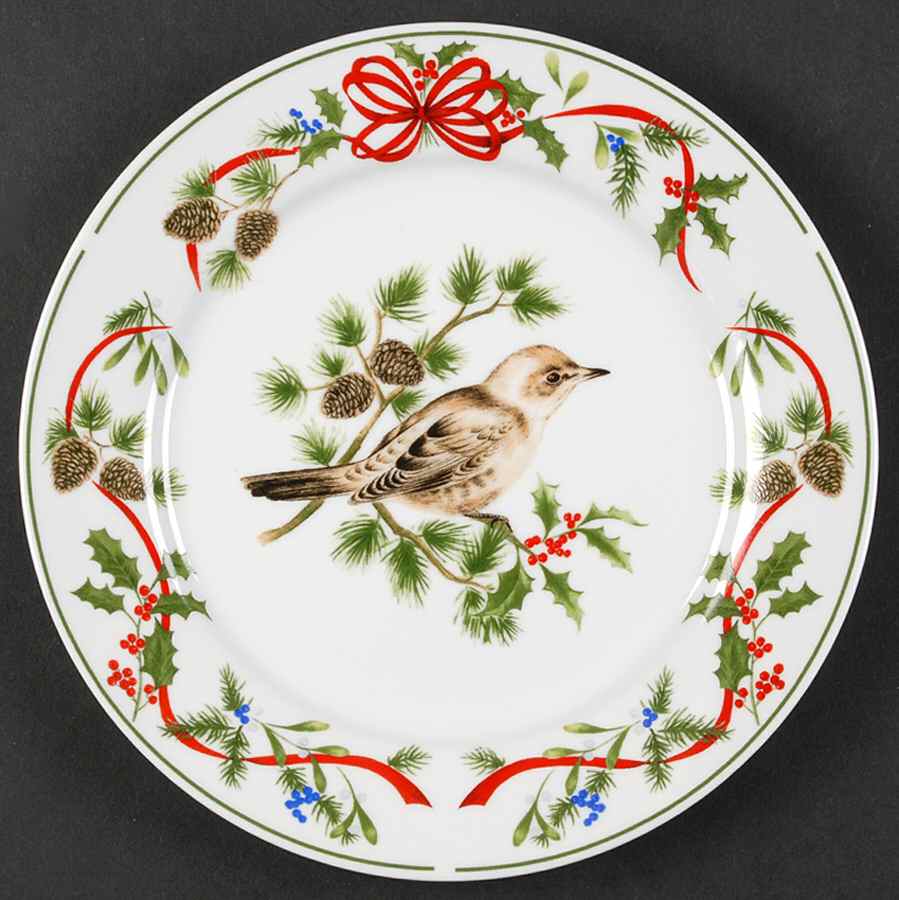 Christmas Woodland Salad/Dessert Plate by American Atelier-1