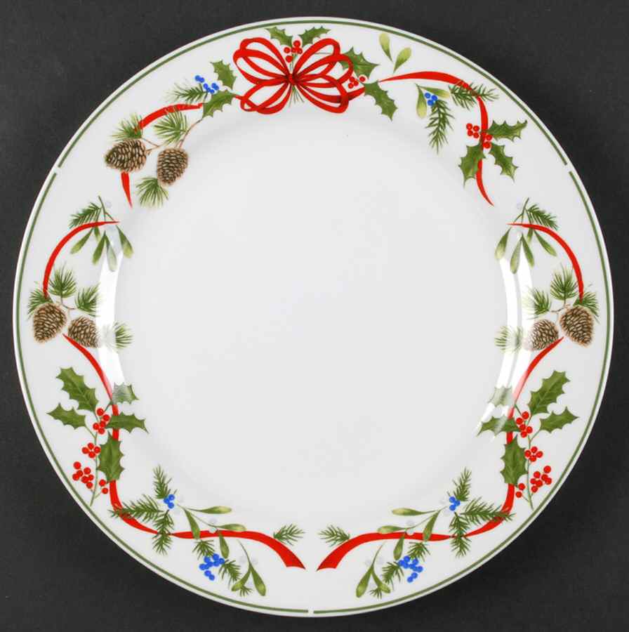 Christmas Woodland Dinner Plate by American Atelier-1