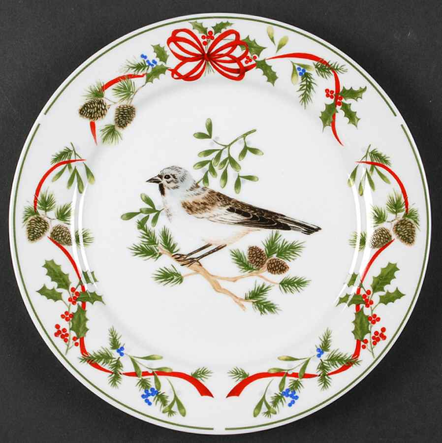 Christmas Woodland Salad/Dessert Plate by American Atelier-1