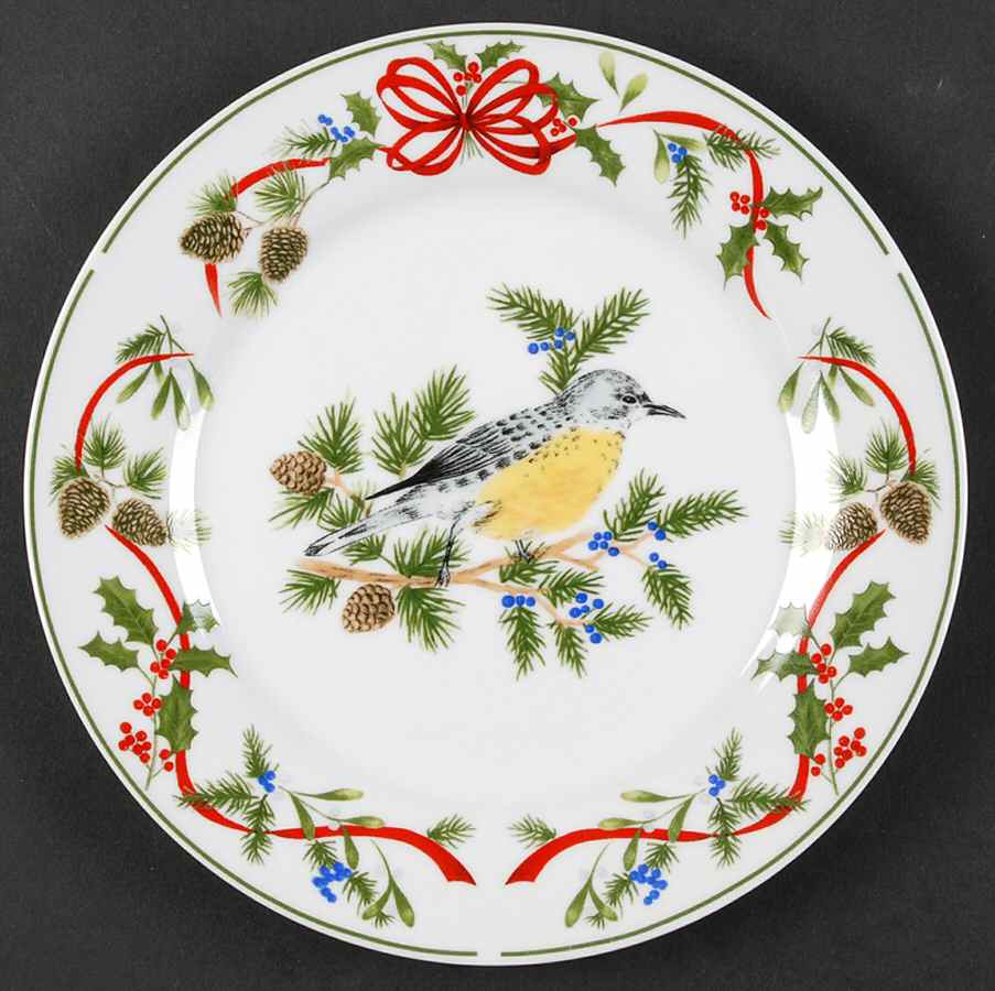 Christmas Woodland Salad/Dessert Plate by American Atelier-1