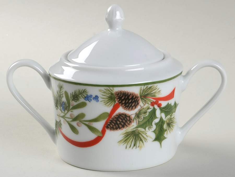 Christmas Woodland Sugar Bowl & Lid by American Atelier-1