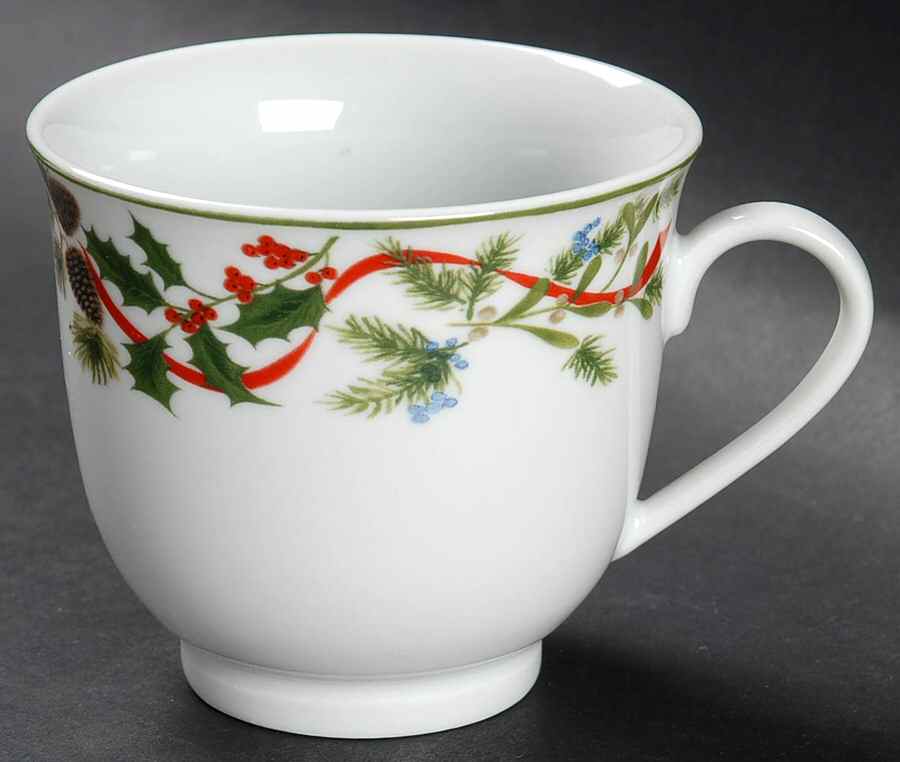 Christmas Woodland Flat Cup by American Atelier-1