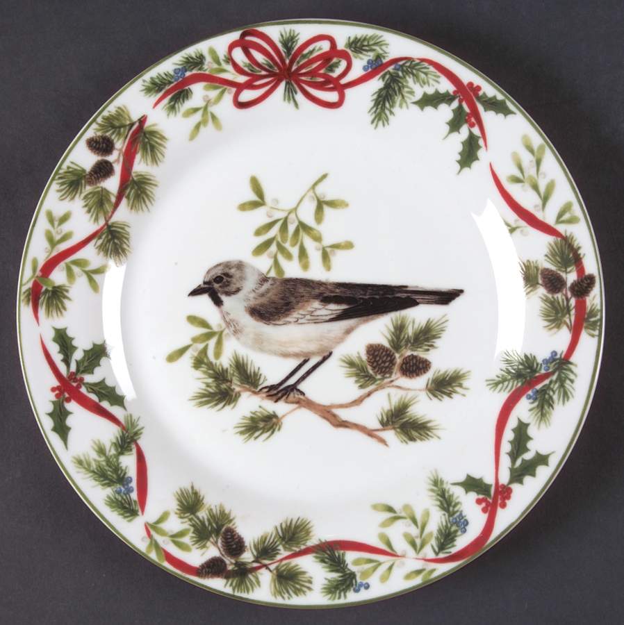Christmas Woodland Salad/Dessert Plate by American Atelier-1
