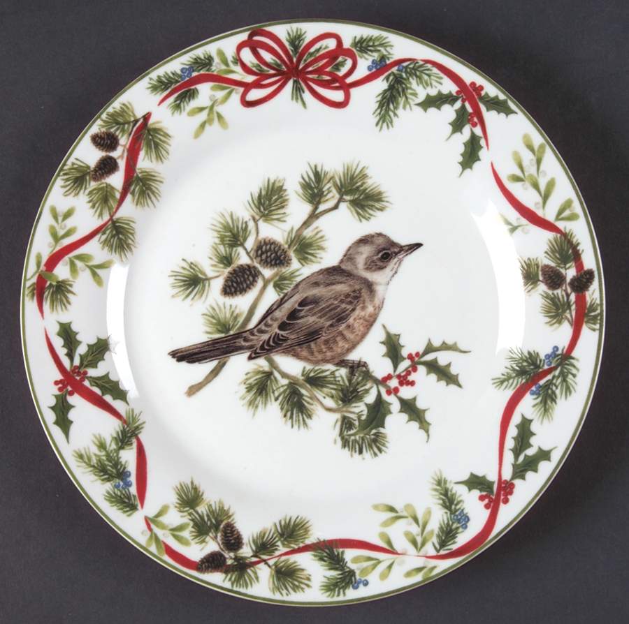 Christmas Woodland Salad/Dessert Plate by American Atelier-1