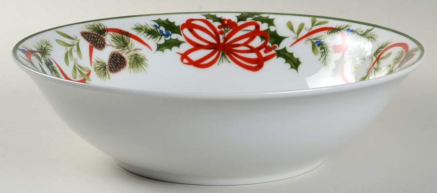 Christmas Woodland 9" Round Vegetable Bowl by American Atelier-1
