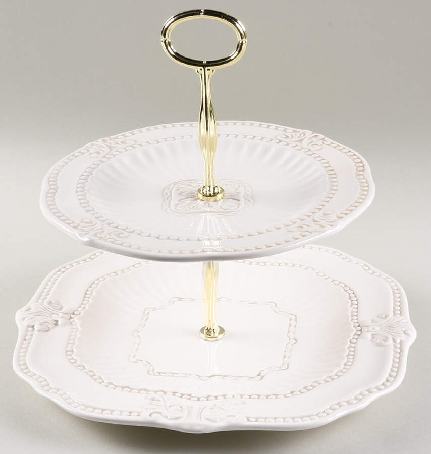 Baroque 6 5/8"-10"  2 Tiered Serving Tray (Dp, Sp) HC by American Atelier-1