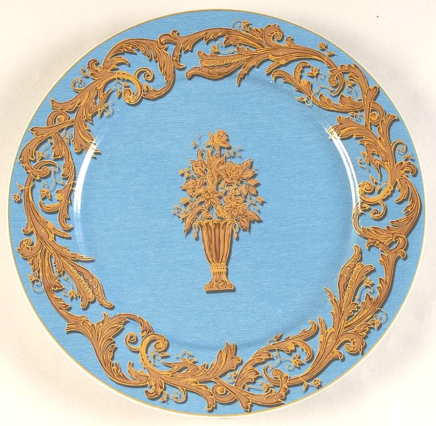 Blue Jardiniere Dinner Plate by American Atelier-1