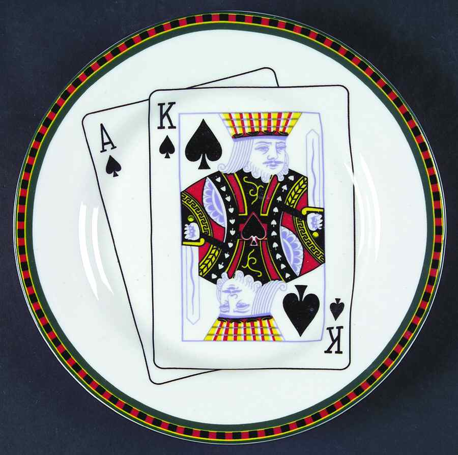 Casino Salad Plate by American Atelier-1