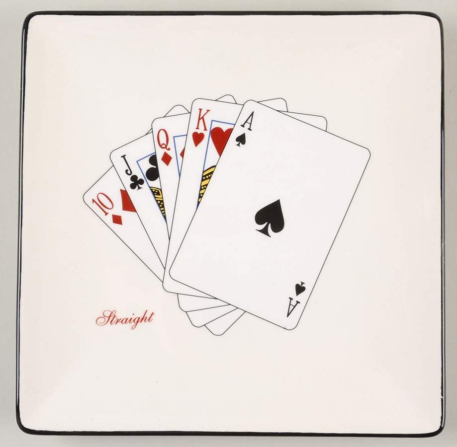 Casino Royale Square Salad Plate by American Atelier-1