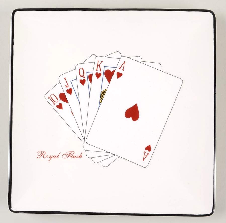 Casino Royale Square Salad Plate by American Atelier-1