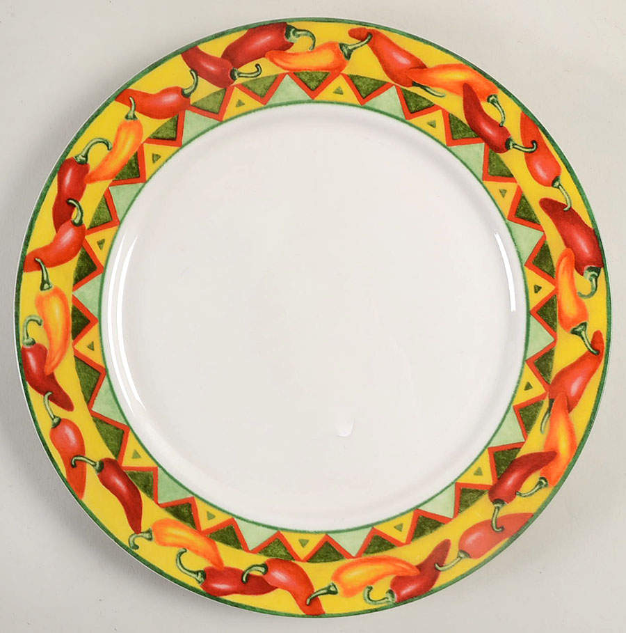 Chili Peppers Dinner Plate by American Atelier-1