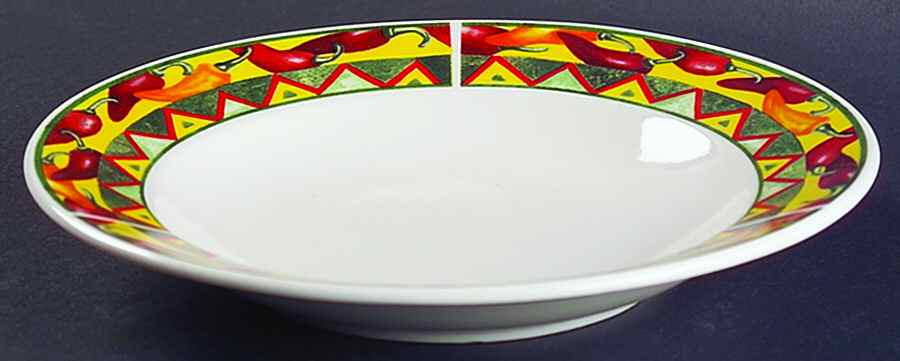 Chili Peppers Rim Soup Bowl by American Atelier-1