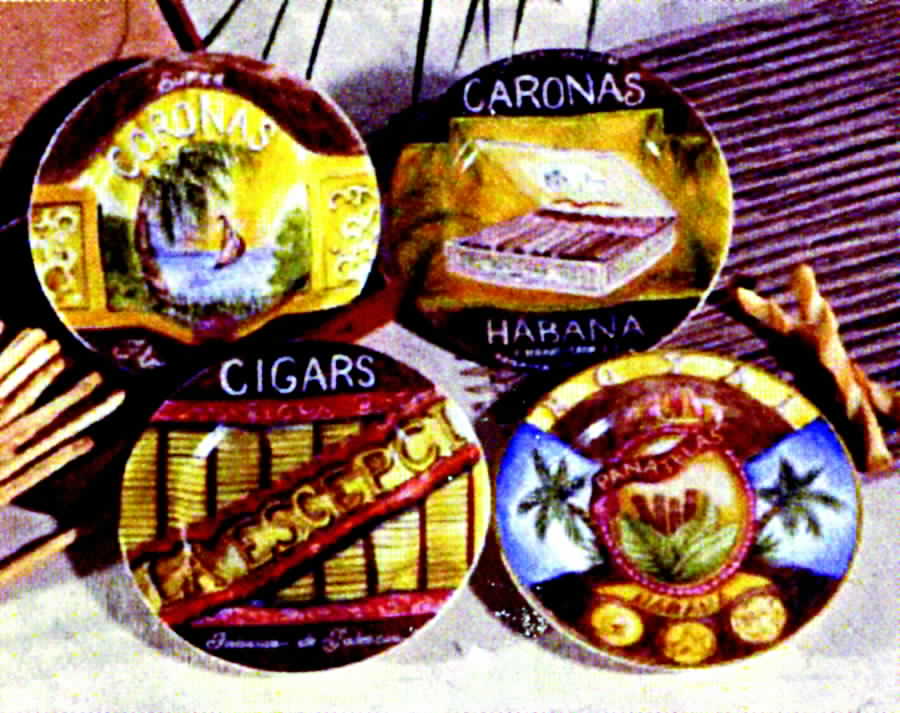 Cigars Salad Plate by American Atelier-1