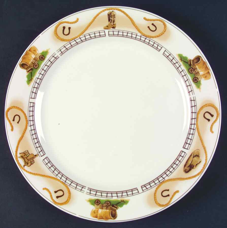 Cowboy Dinner Plate by American Atelier-1