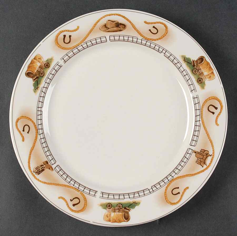 Cowboy Dinner Plate by American Atelier-1