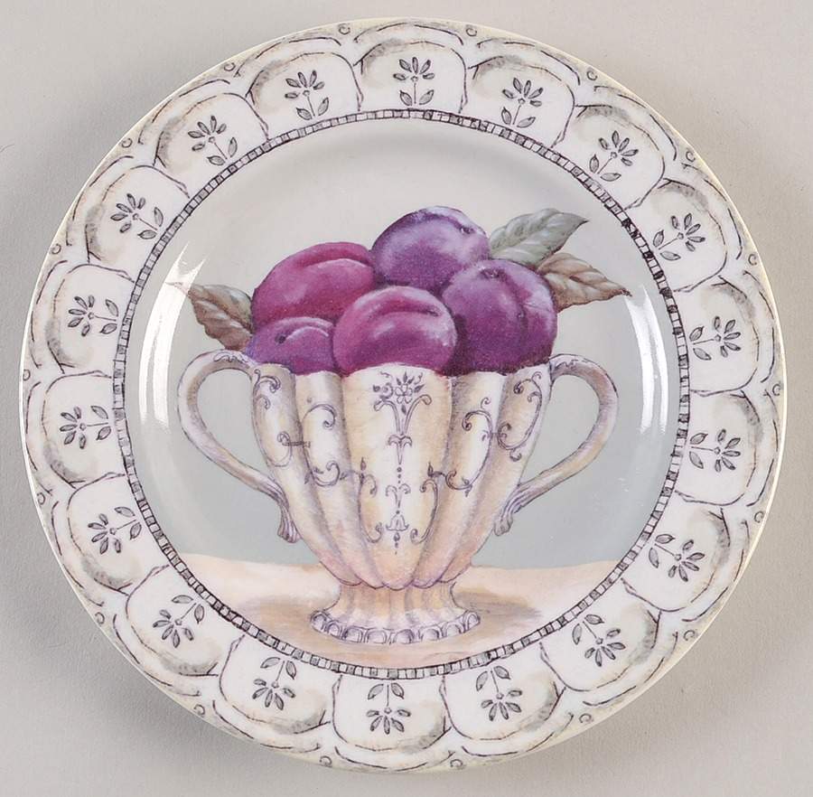 Fruit Toile Salad Plate by American Atelier-1