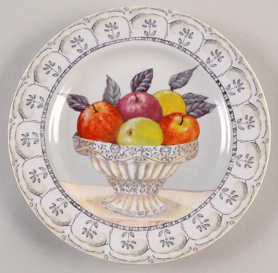 Fruit Toile Salad Plate by American Atelier-1