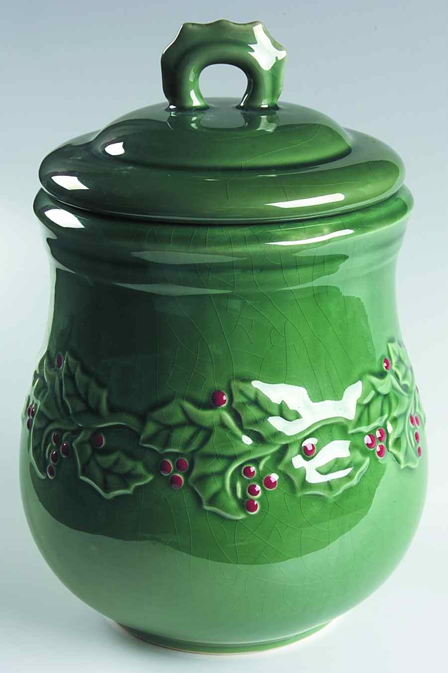 Holly Berry Large Canister & Lid by American Atelier-1