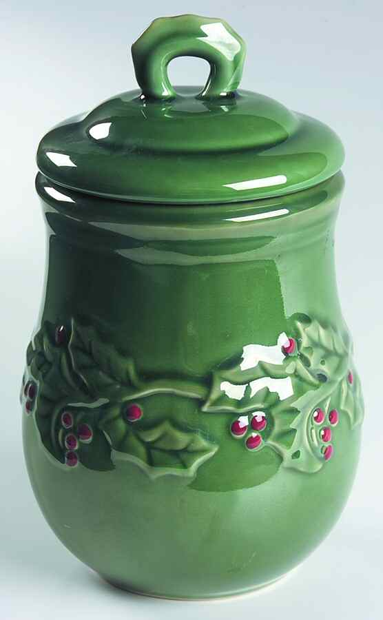 Holly Berry Small Canister & Lid by American Atelier-1