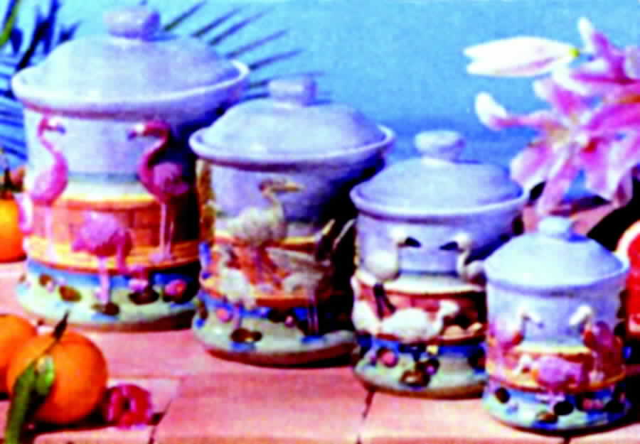 Marsh Birds Extra Large Canister & Lid by American Atelier-1