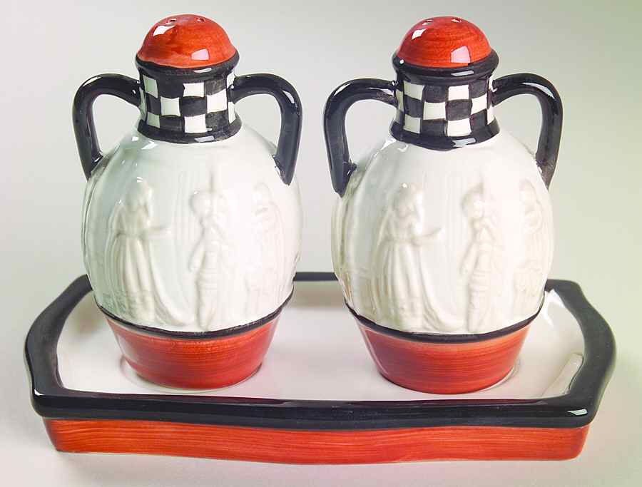 Pavilion (3 Pc) Salt & Pepper Tray Set by American Atelier-1